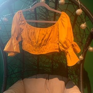 Crop top in coton yellow beautiful for summer ☀️